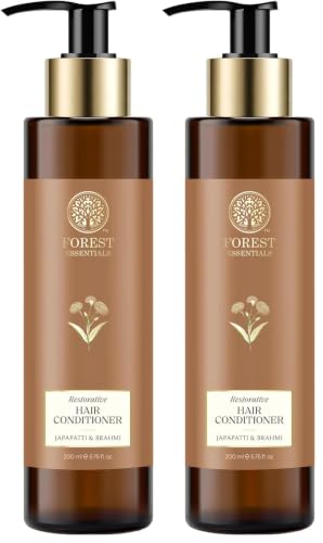 Image of Forest Essentials Hair Conditioner Japapatti & Brahmi | Ayurvedic Deep Conditioner for Dry & Frizzy Hair | Sulphate & Paraben Free (Pack of 2)