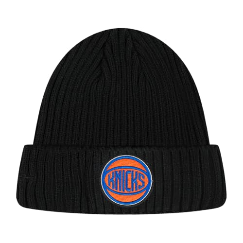 Pro Standard NBA New York Knicks Modern Originals Heavyweight Knit Beanie Unlined Cuffed Black Os