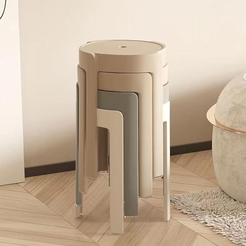 LLMMOOP Set 4/8 Taburete De Bar De Acrílico Moderno, Taburete De Bar Apilable con Altura De Mostrador, Taburete De Cocina Sin Respaldo para Comedor, Sala De Estar (A,4Pcs)