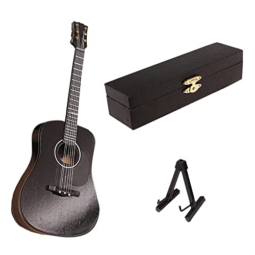 Image of Wooden Electric Guitar Model 1 /6 Dollhouse Living Room Home Decoration C|Toys & Hobbies | Action Figures | TV, Movie & Video Games|1 Piece 1 /6 Electric Guitar Model with Display Stand