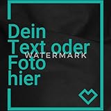 Hunde Halstuch Selbst Gestalten Mit Foto Oder Text | Personalisiertes Hunde-Bandana, One Size, Schwarz