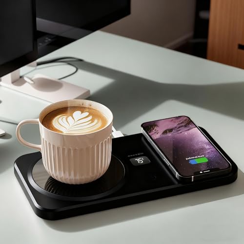 Calentador de taza de café inalámbrico regulable con base flexible 8