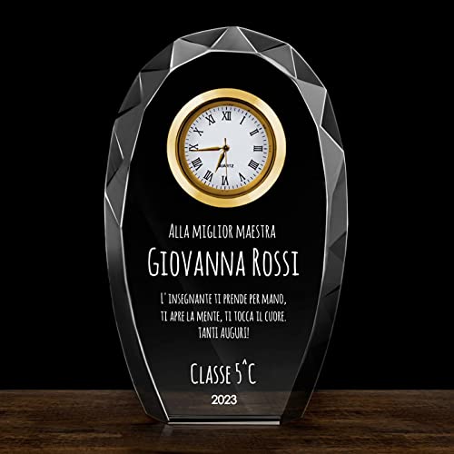 Maverton Statuetta di vetro con orologio - con