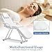 BarberPub Adjustable Tattoo Chair, 72 inches Tattoo Table, Multi-Purpose Facial Chair, Tattoo Chair for Client, Esthetician Bed 0015 (White)