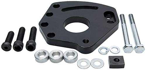 Image of Allstar Performance Allstar ALL48500 Blue Anodized Aluminum Left Cylinder Head Mount Power Steering Pump Bracket Kit for Small Bock Chevy