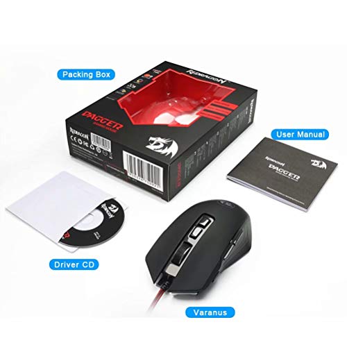 Souris Gamer PC anti fatigue 9 boutons programmables USB 10000 DPI - 5