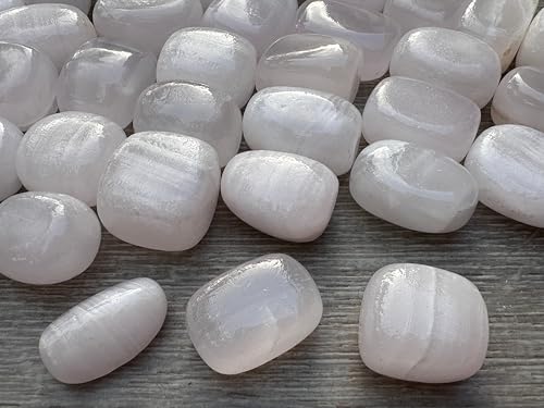 Image of GAF TREASURES 1 /2 LB Pink Calcite Tumbled Stones, Polished Natural Pink Calcite Gemstone, Pink Calcite Healing Crystals (Pink Calcite)