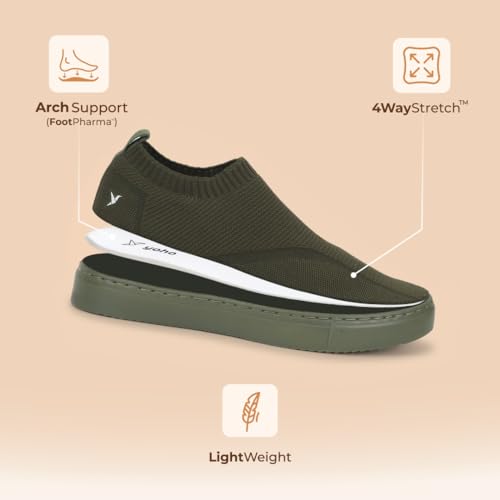 Image of YOHO Men's Freestep Spacious And Casual Slip On Shoes | Comfortable For Long Hours Of Walking | Outperforms Memory Foam | Arch Support Insole