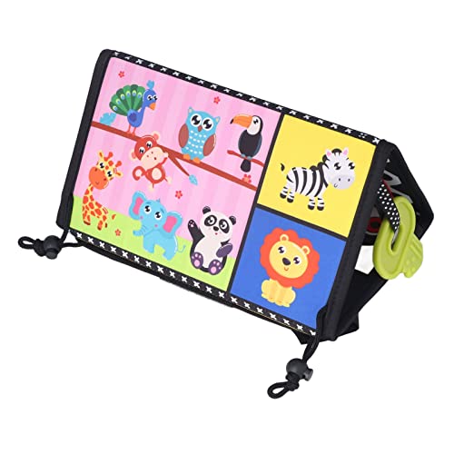 Libro di Stoffa per Bambini, Coperte Fascianti per Libri in Stoffa per Neonati Ad Alto Contrasto per L'educazione Precoce Coperte e Fasciature per 06 Mesi