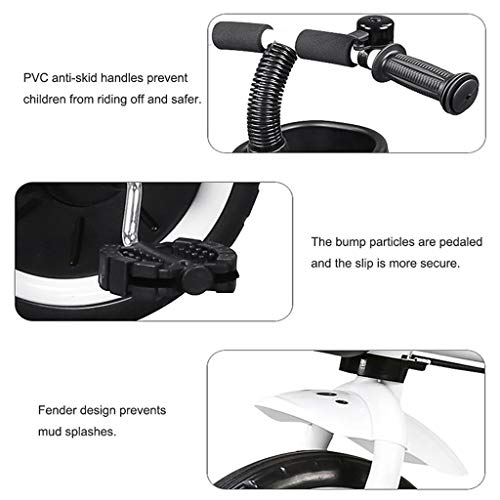 3 In 1 Kinderwagen Kinderwagen Kinderfiets Multifunctioneel Met Zonneklep Met Opvouwbaar Voetpedaal 2 Kleuropties (Kleur: Geel) (Wit) - Afbeelding 6