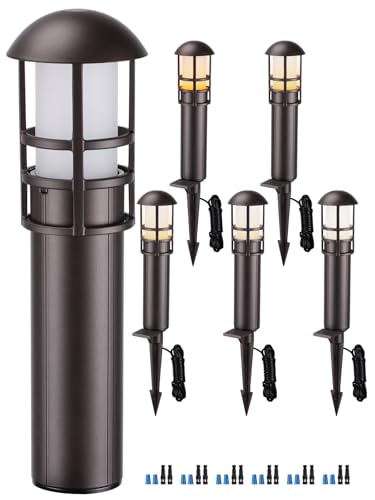 Image of LEONLITE 6-Pack 5CCT Low Voltage Landscape Pathway Lights, 3W, CRI90