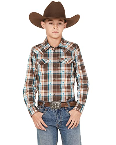 Cody James Boys' Bull Dobby Long Sleeve Snap Western Shirt - Cbsp23w61