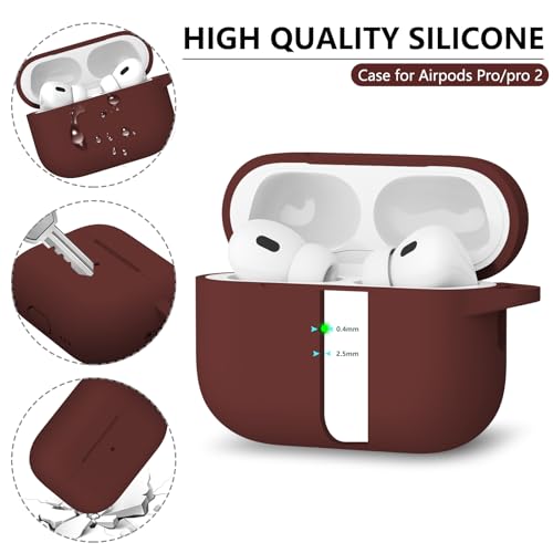 Image of Ljusmicker for AirPods Pro Case Cover with Cleaner Kit,Wine Red