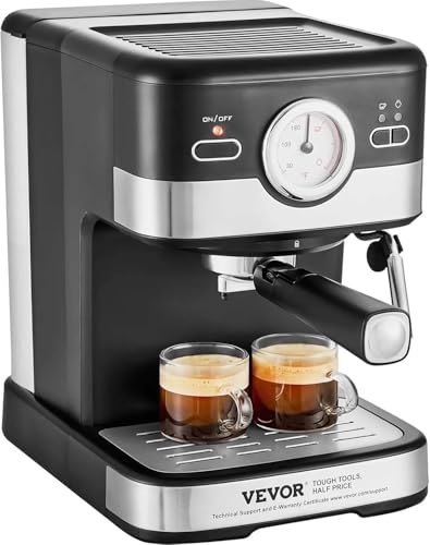 Image of coreKart‚15 Bar Semi-Automatic Espresso Machine: Make Latte, Cappuccino & Espresso at Home - Built-in Milk Frother & Temperature Gauge
