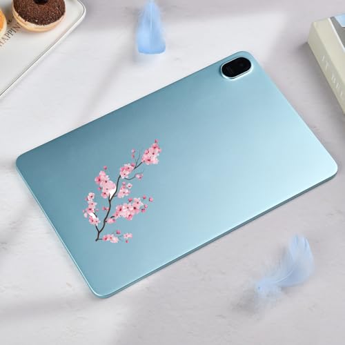 Calcomanías de flor de cerezo japonés de 5.1 pulgadas para laptop, ventanas y decoración D 8