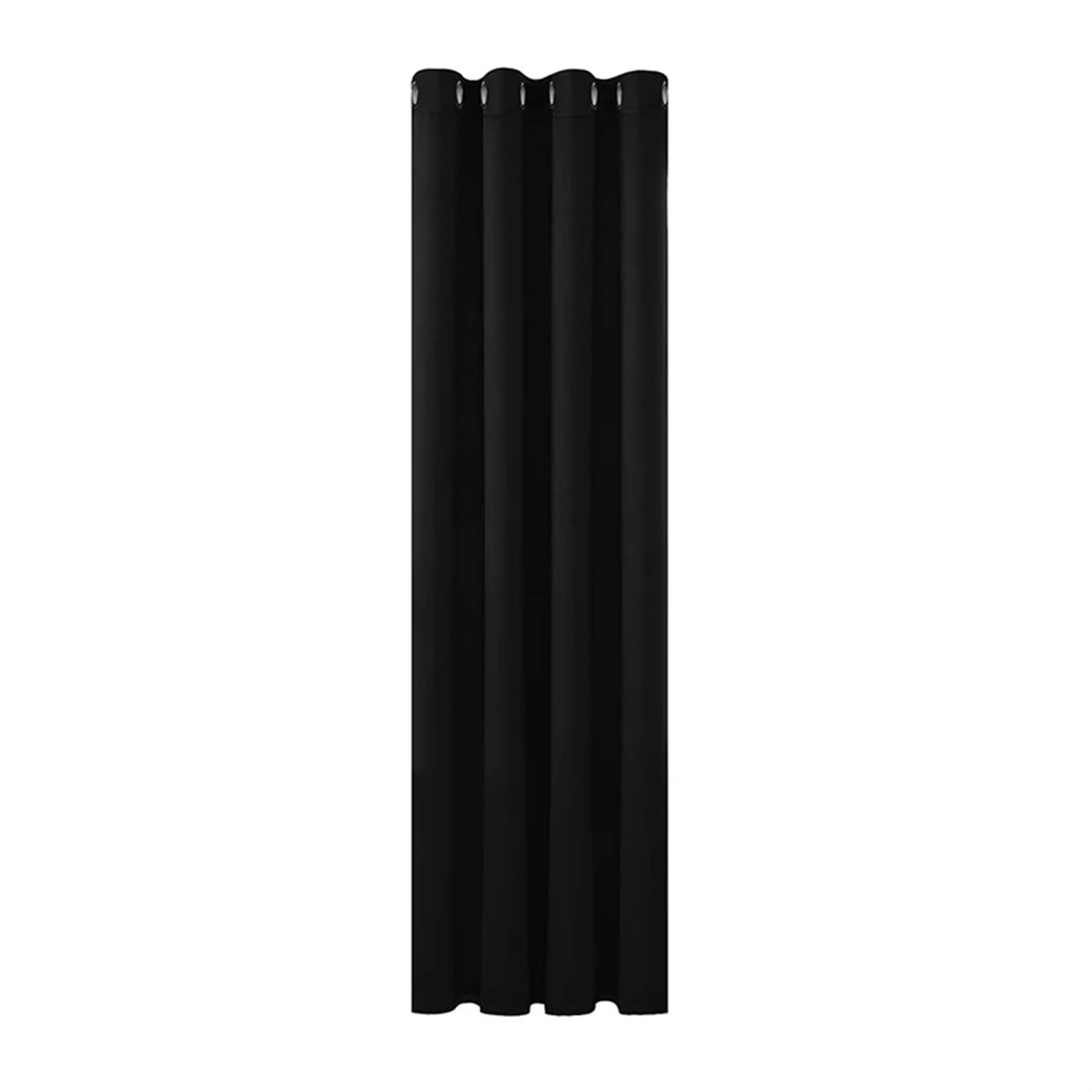 LXLAEOANG Blackout Curtains Blackout Curtains Grommet Top Light Blocking Noise Reducing Window Draps for Bedroom Office Kitchen(Black 1Panel,132X160cm)