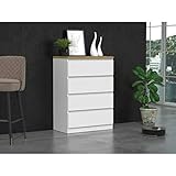 Minimalistisches Design Die grifflosen Schubladenfronten sorgen für eine komfortable Bedienung und betonen den modernistischen Charakter des Innenraums. Sehr gute Verarbeitung Neuartige Armaturen, glatte Seiten ohne Stopfen 22mm handwerkliche Eiche Tischplatte Installationsanleitung in der Box.