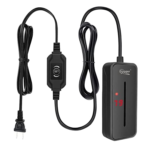 hygger Small Submersible Aquarium Heater 50W Mini Betta Fish Tank Heater with LED Display Adjustable Temperature for 5-10 Gallon Freshwater Saltwater Coral Reef Tanks