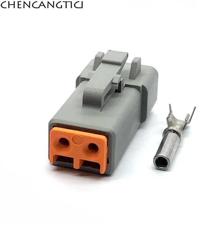 1 Set 2 Pin Deutsch DTP Series Waterproof Automotive Connector Electrical Wire Plug Male Female Socket DTP04-2P DTP06-2S - (Color: Follow me cheaper, Package: 10 Sets)