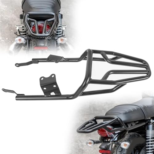 Porte-bagages arrière pour Street Twin 900 et Speed Twin 900 avec support de dossier