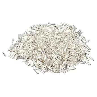 1000Pcs Wire Copper Crimp Fitting Ferrules Assortment Kit,2 Sizes 1.5mm (AWG 16)/2.5mm (AWG 14),Wire Ferrule Tinned Copper Crimp Connector for Electric Connectors(EN1508)