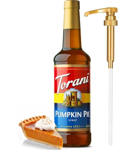 Jimoco® Syrup Pump Dispenser + Torani® Pumpkin pie Syrup, 25.4 oz - Coffee Syrup Pump & Flavoring Bundle - image 1