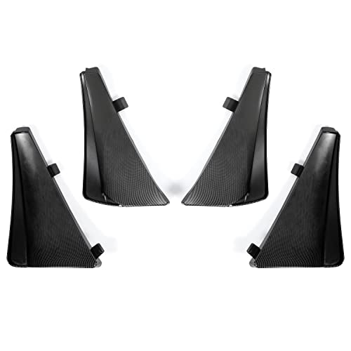 Image of Kojem Splash Guard Mud Flaps Compatible with 2020-2025 Chevy Chevrolet Corvette C8 Replacement for 84263453 84263457 Extended Style Front & Rear 4Pcs Carbon Fiber Color