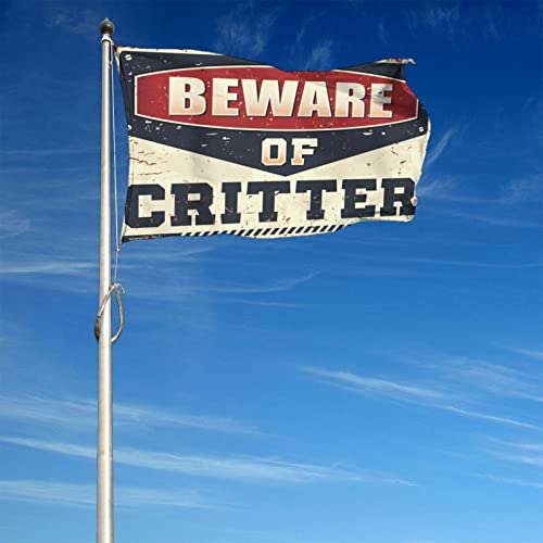 Drapeau de chambre universitaire Beware Of Critter pour cacher mur vide - 4