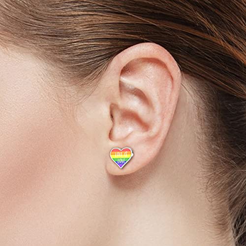 Lesbian Earrings - Lgbtq Gifts - Gay Pride “Love Is Love” Jewelry For Women & Men #TOP2