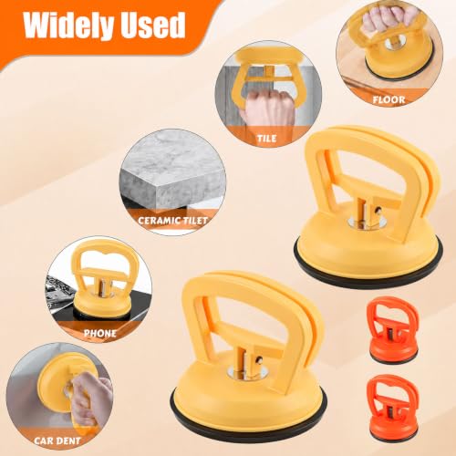 Image of Dent Puller,Powerful Car Dent Puller,Powerful Suction Dent Removal Kit for Cars,with Mini and Big,Dent Remover Tool for Car Dent Repair (2 Yellow + 2 Orange)