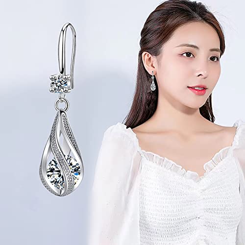 925 Sterling Silver Drop Earrings for Women Trendy Gold Hypoallergenic Dangle Earrings Wedding Earrings Jewelry for Brides4
