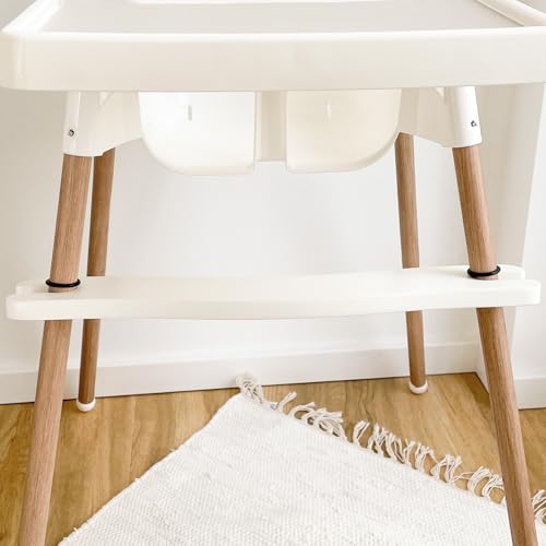 LIMMALAND Höhenverstellbare Fußstütze passend für IKEA ANTILOP Hochstuhl Ergonomische Unterstützung für die Körperhaltung deines Babys - 100% Buche - Made in Germany (Weiß)