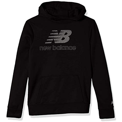 New Balance Kids Girls' Little Graphic Hoodie, Black, 5