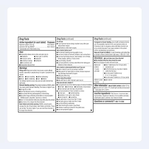 Amazon Basics Headache Pain Relief Naproxen Sodium Tablets 220 mg, Also Relieves Arthritis, Muscular Aches, Backache, Menstrual Cramps and Toothache, 90 Count (Previously Care) - image 6