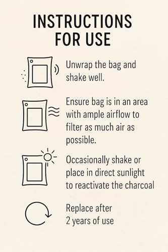 1000g Large Bamboo Charcoal Air Purifier Bag - Car Deodorizer Freshener - Remove Odor and Control Moisture in Your RV, Camper, SUV, Truck, Closet, Mobile Home, Storage - Non fragrant 1kg - Image 7