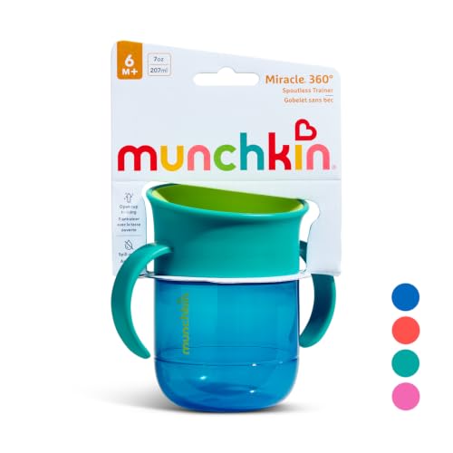 Munchkin Miracle 360 Vaso para bebé | Esenciales para bebé | 6m+ | 207ml | Azul oscuro