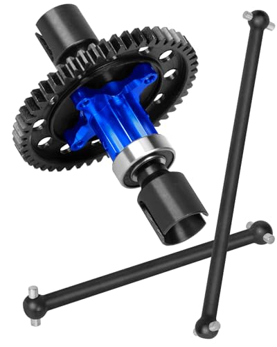 RCarmubWow RC 50T Differential Gear Slipper w/Center Driveshafts Upgrades Part for Arrm a 1/8 Typhon 6s,Steel #45 Front & Rear Center CVD with 50T Slipper Set,Navy Blue