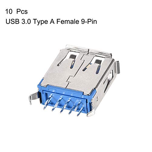 uxcell 10PCS USB 3.0 Type A Female Socket Connector miniatura 2