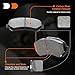 TALAMOYI D905 D1737Front Rear Ceramic Brake Pads Compatible with 2014-2020 Nissan Rogue 2 Row Seating Models
