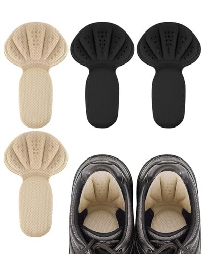 TPZORJX 2 pares de taloneras prémium- taloneras 2 en 1 espuma, plantillas antideslizantes, protección autoadhesiva para el talón, taloneras para zapatos demasiado grandes, botas, relleno para zapatos