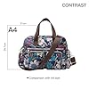 Kono Sac à Main pour Femme avec motif floral, Grand Sac à Porté Épaule Fourre-Tout étanche, Sac à bandoulière Multi-Poches pour le travail, le shopping, les voyages (Marine) #3