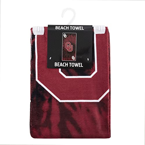 Image of Northwest NCAA Oklahoma Sooners Unisex-Adult Beach Towel, 30 inch x 60 inch, Psychedelic