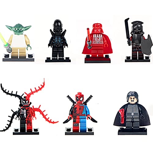 HQSGDMN Mini-Figuren Adventskalender-Sammlungsfigur 7-teiliges Set Serie Custom Collectible Mini Figure,kompatibel mit…