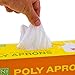 White Aprons Waterproof Plastic Aprons For Dishwashing,Poly Aprons Bulk For Women & Men,Reusable Or Disposable Aprons Adults, White, Large