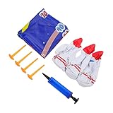 Toddmomy PVC Aufblasbares Raketen Sandkissen Wurfspiel für Robustes Outdoor Game Sicherer Familienspaß mit Punkteteppich Fördert Hand Auge Koordination
