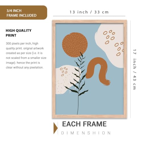 Image of kotart Boho Theme wall art for home decor, living room, bed room | Poster with frames wall hanging paintings | Boho digital wall art (13x17 inch, G) Pack of 6