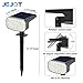 JEJOT Solar Spot Lights Outdoor Waterproof IP65,4 Pack,2CCT(3000K/6500K),4 Lighting Modes Selectable, Solar Powered Yard Garden Solar Spot Lights for Outside Landscape Auto On/Off