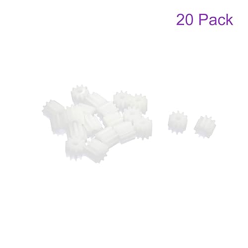 Miniatura 5 de DMiotech Paquete de 20 engranajes de plástico de 10 dientes, engranajes de reducción, engranajes helicoidales de plástico para modelo DIY