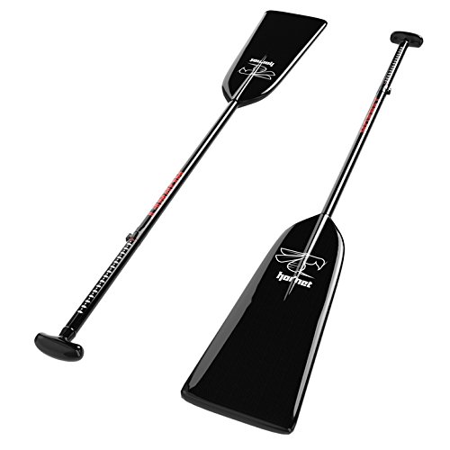 Hornet G0 Carbon - Remo para barco (ajustable), color negro brillante