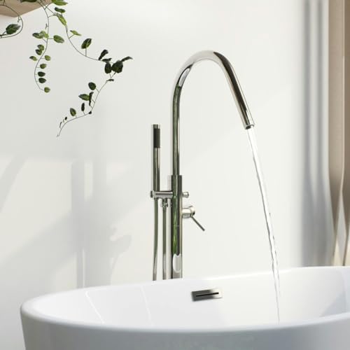 Mitigeur de bain-douche autoportant à débit d'eau rond et fluide